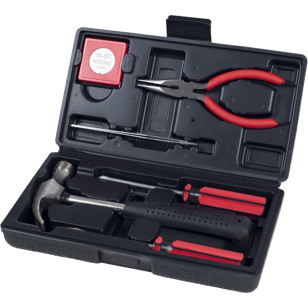 75-HT1007 Household Hand Tools, Tool Set - 6 Piece by , Set Includes – Hammer, S